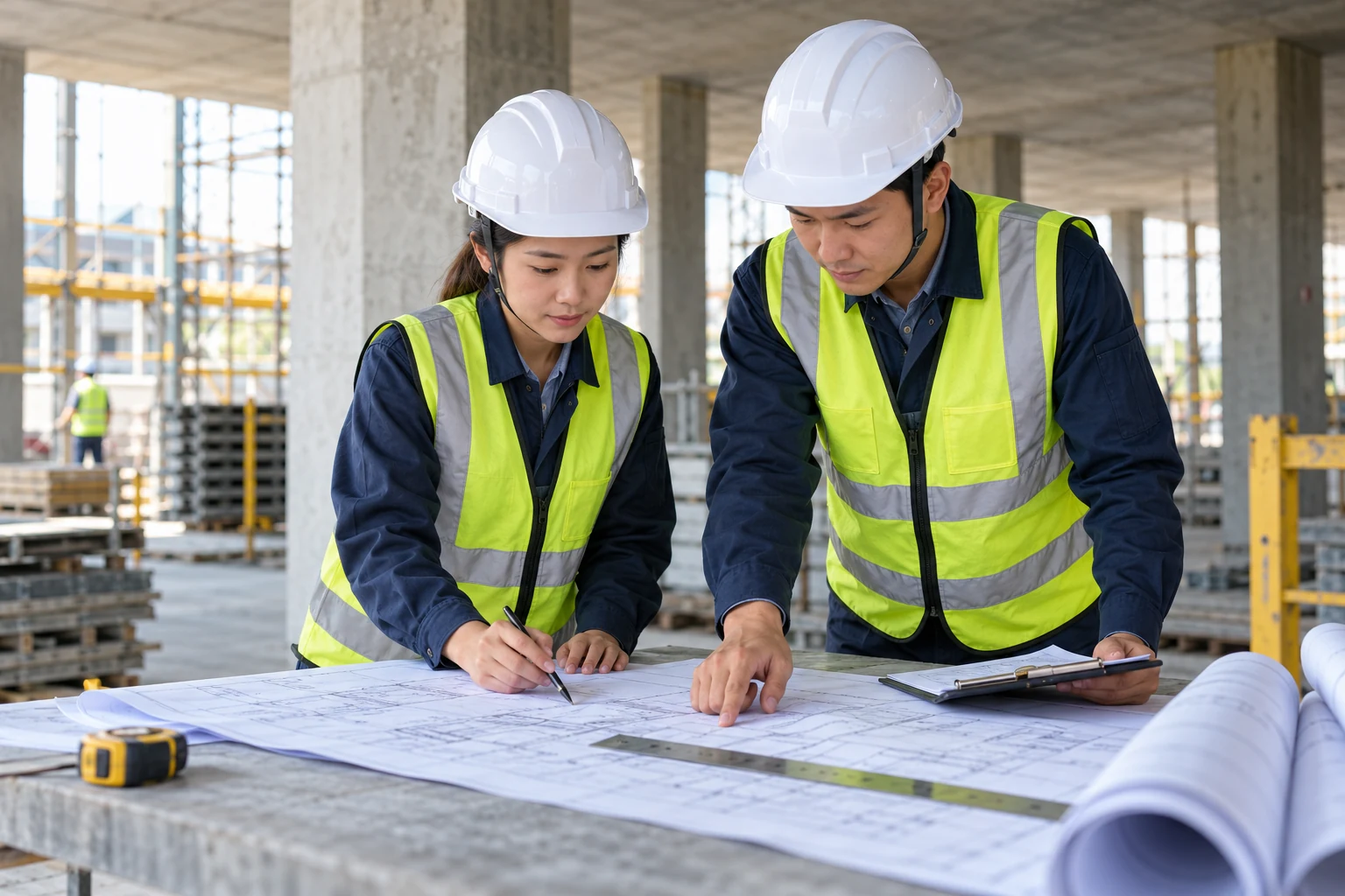 Không gian và kỹ thuật xây dựng minh họa cho Bảo hành & Bảo trì công trình
